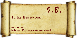 Illy Barakony névjegykártya